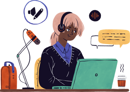 Organic Detailed Podcast Editor at Work